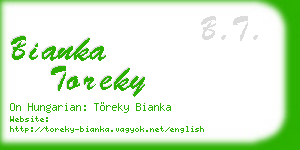 bianka toreky business card