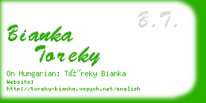 bianka toreky business card